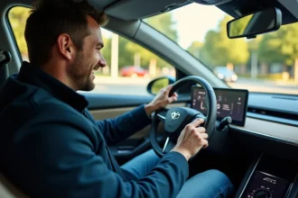 Recharge d'un véhicule hybride en roulant sur une route moderne